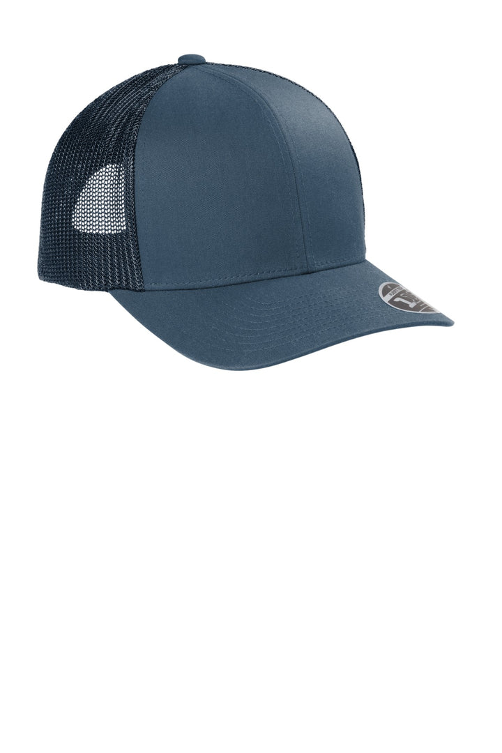 TravisMathew Cruz Trucker Cap. TM1MU423 — Vintage Indigo — front