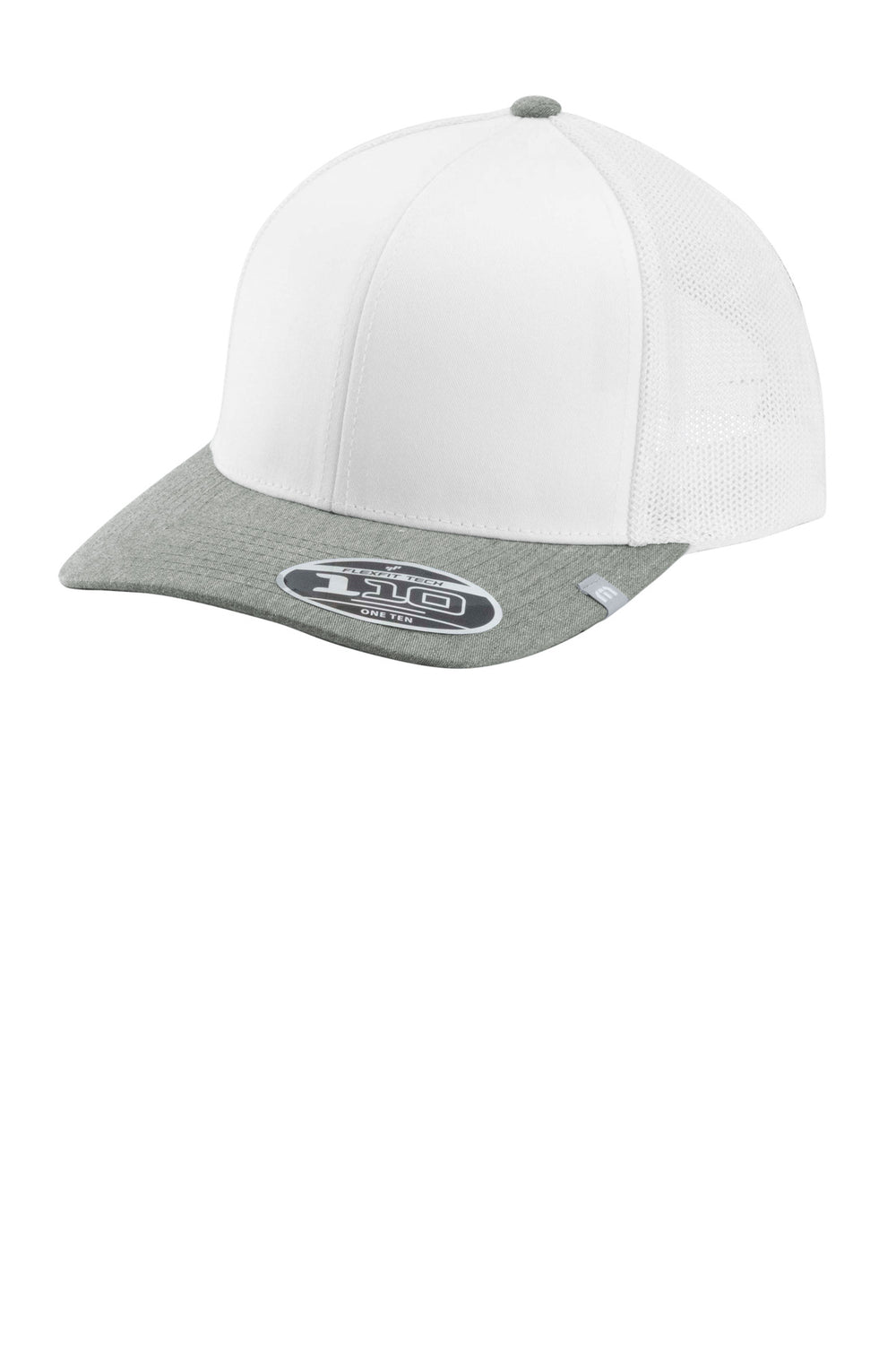 TravisMathew Cruz Colorblock Trucker Cap TM1MY390 — White/ Heather Grey — front