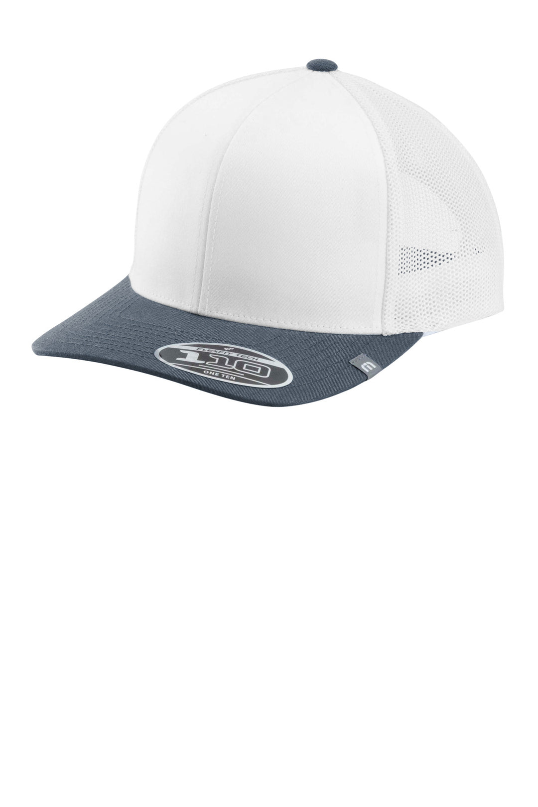 TravisMathew Cruz Colorblock Trucker Cap TM1MY390 — White/ Vintage Indigo — front