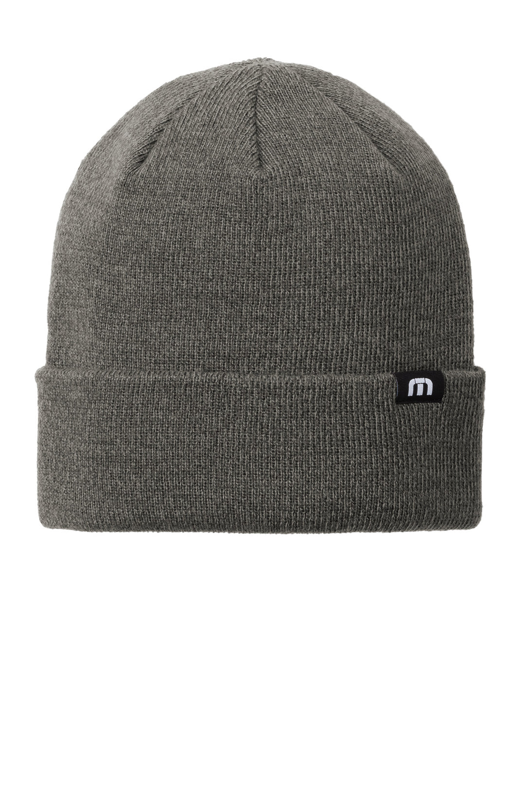 TravisMathew Solid Cuffed Beanie TM1MY394 — Dark Grey Heather — front