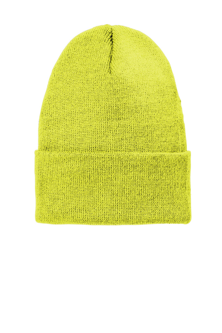 Volunteer Knitwear Chore Beanie VL10 — Neon Yellow — front