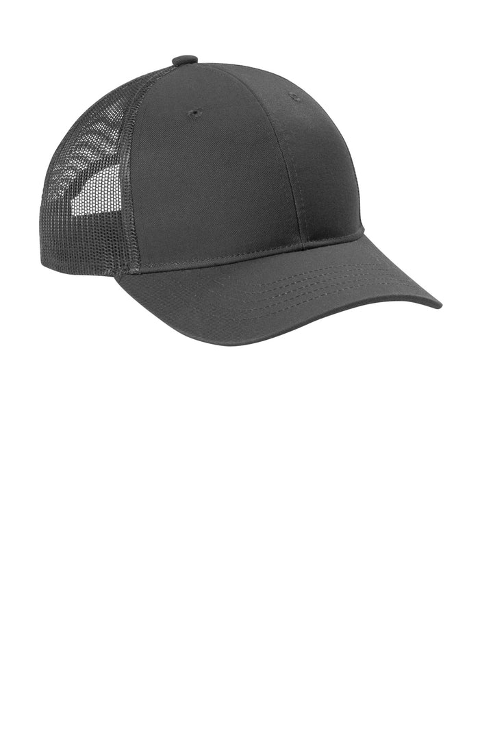 Port Authority Youth Snapback Trucker Cap YC402 — Grey Steel — front