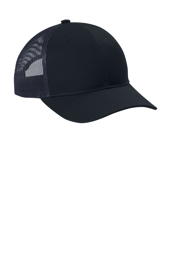 Port Authority Youth Snapback Trucker Cap YC402 — Rich Navy — front