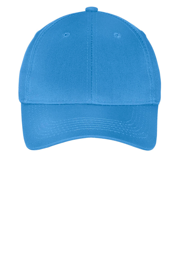 Port Authority Youth Six-Panel Twill Cap.  YCP80 — Carolina Blue — front