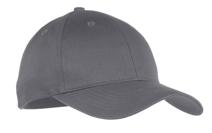 Port Authority Youth Six-Panel Twill Cap.  YCP80 — Charcoal — front