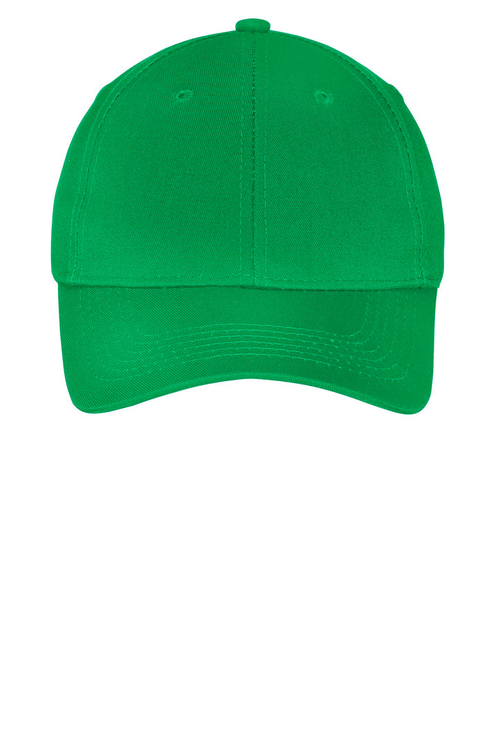 Port Authority Youth Six-Panel Twill Cap.  YCP80 — Kelly Green — front