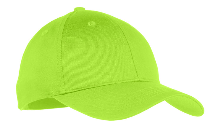 Port Authority Youth Six-Panel Twill Cap.  YCP80 — Lime — front