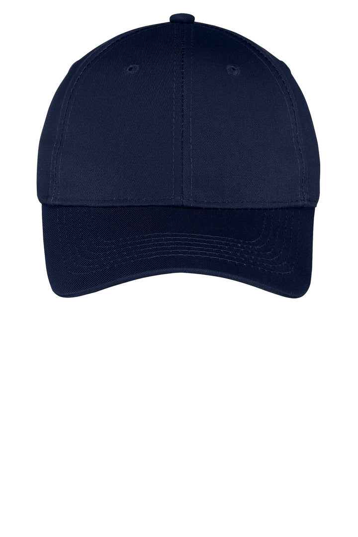 Port Authority Youth Six-Panel Twill Cap.  YCP80 — Navy — front