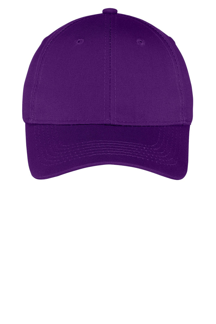 Port Authority Youth Six-Panel Twill Cap.  YCP80 — Purple — front