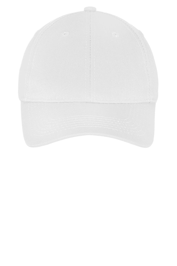Port Authority Youth Six-Panel Twill Cap.  YCP80 — White — front