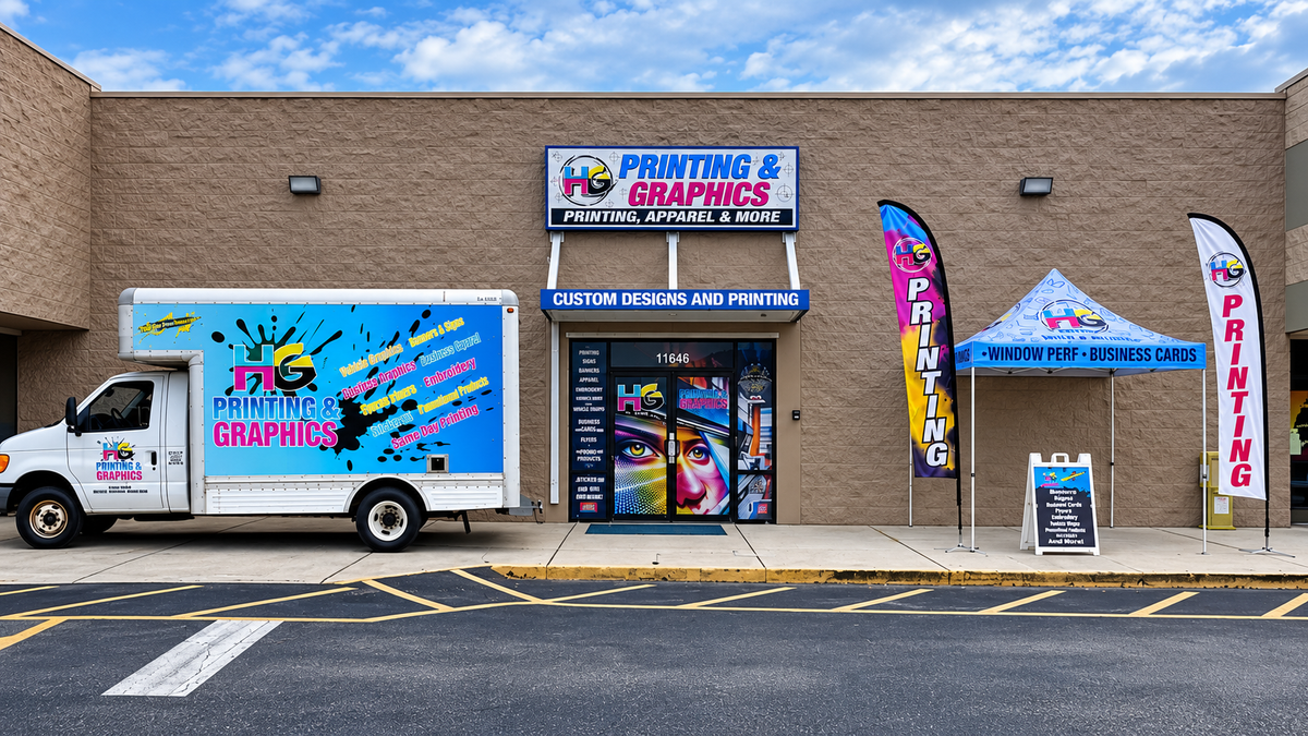 HG Printing & Graphics storefront in Sebastian Florida