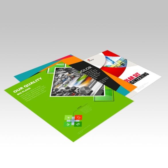 Flat printed promotional flyers
