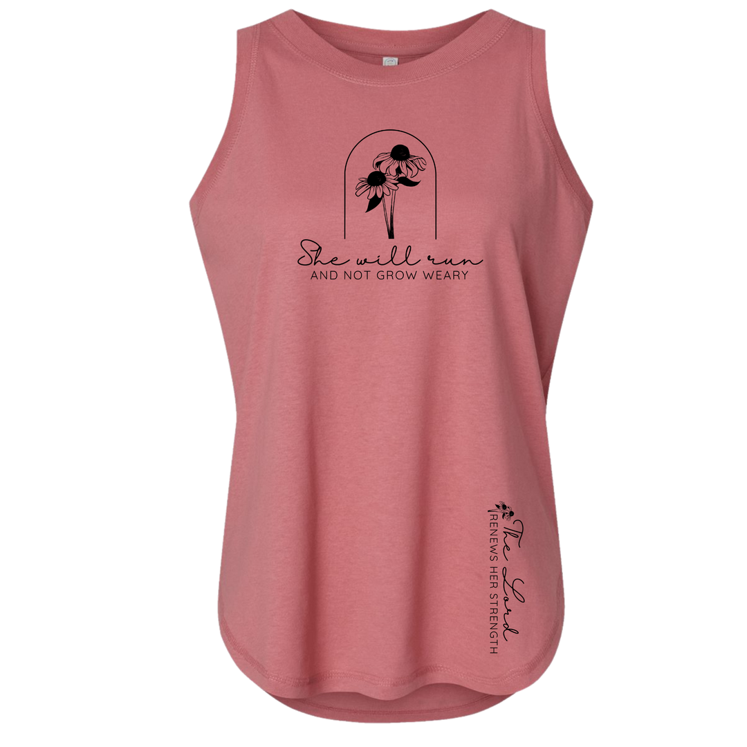 She Will Run and Not Grow Weary – LAT 3592 Women's Tank – Mauvelous