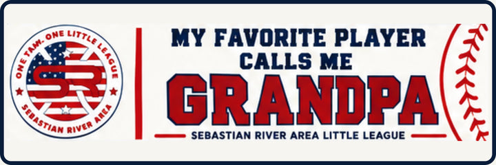 SRALL BUMPER 9x3 | My Favorite Player Calls Me Grandpa | Saying