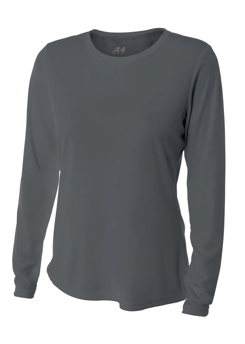 A4 NW3002 Ladie's Long Sleeve Cooling Performance Crew Shirt