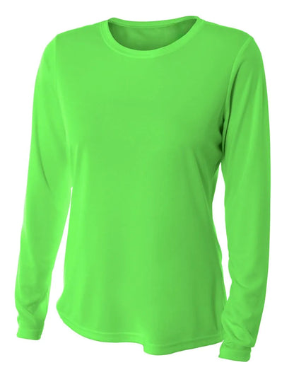 A4 NW3002 Ladie's Long Sleeve Cooling Performance Crew Shirt