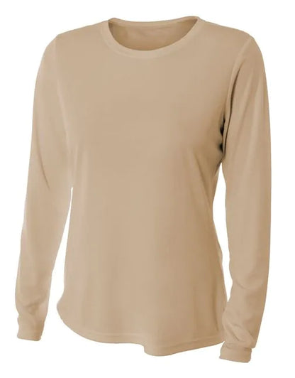 A4 NW3002 Ladie's Long Sleeve Cooling Performance Crew Shirt