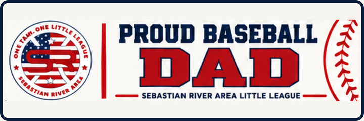 SRALL BUMPER 9x3 | Proud Baseball Dad | Saying