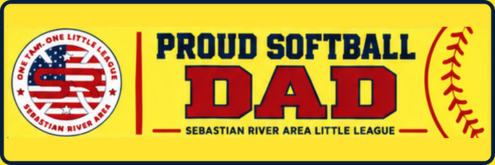SRALL BUMPER 9x3 | Proud Softball Dad | Saying