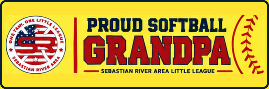 SRALL BUMPER 9x3 | Proud Softball Grandpa | Saying