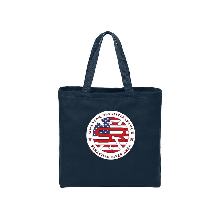 SRALL B050 | Navy | League logo mockup — revised imprint scale