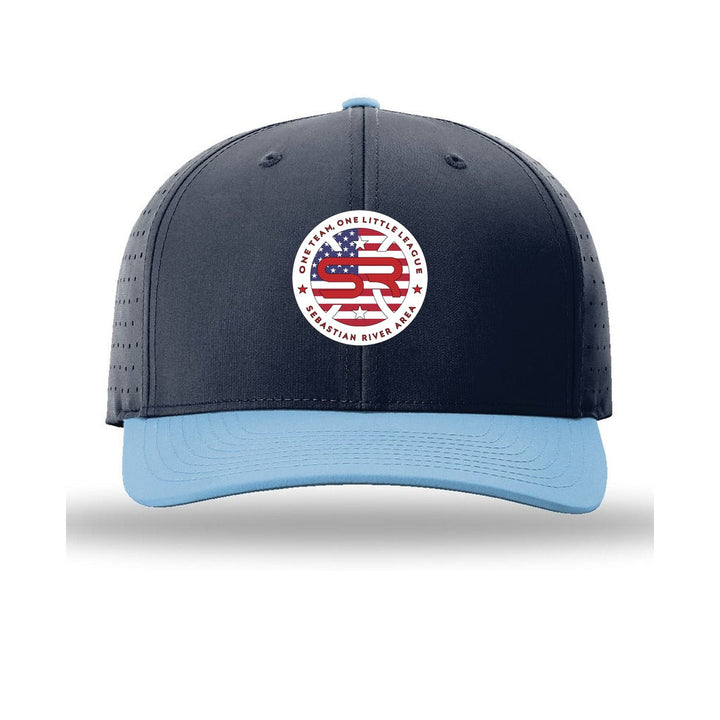 SRALL 632 | Navy/ Navy/ Columbia Blue | Center Embroidery