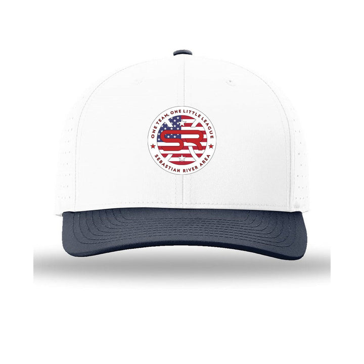 SRALL 632 | White/ White/ Navy | Center Embroidery