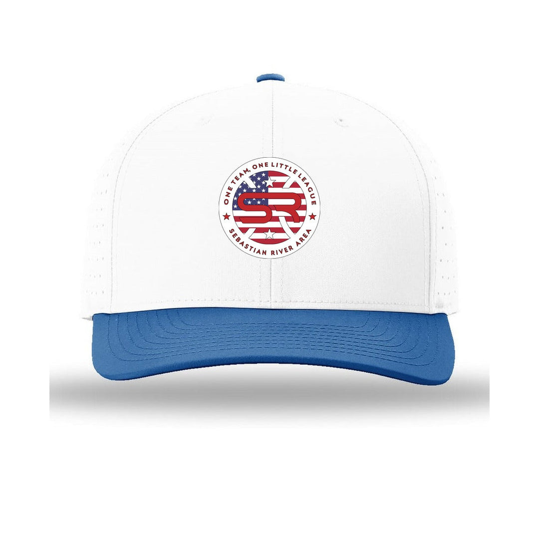 SRALL 632 | White/ White/ Royal | Center Embroidery