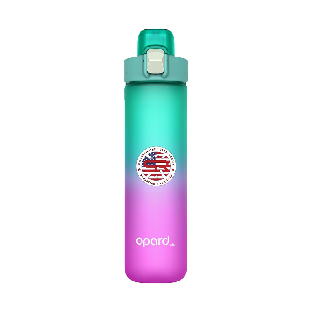 SRALL Opard 20 Ounces Bubblegum Cyan Pink with one-sided UV DTF league logo