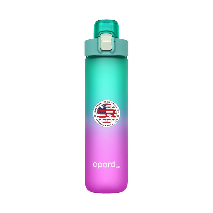 SRALL Opard 20 Ounces Bubblegum Cyan Pink with one-sided UV DTF league logo