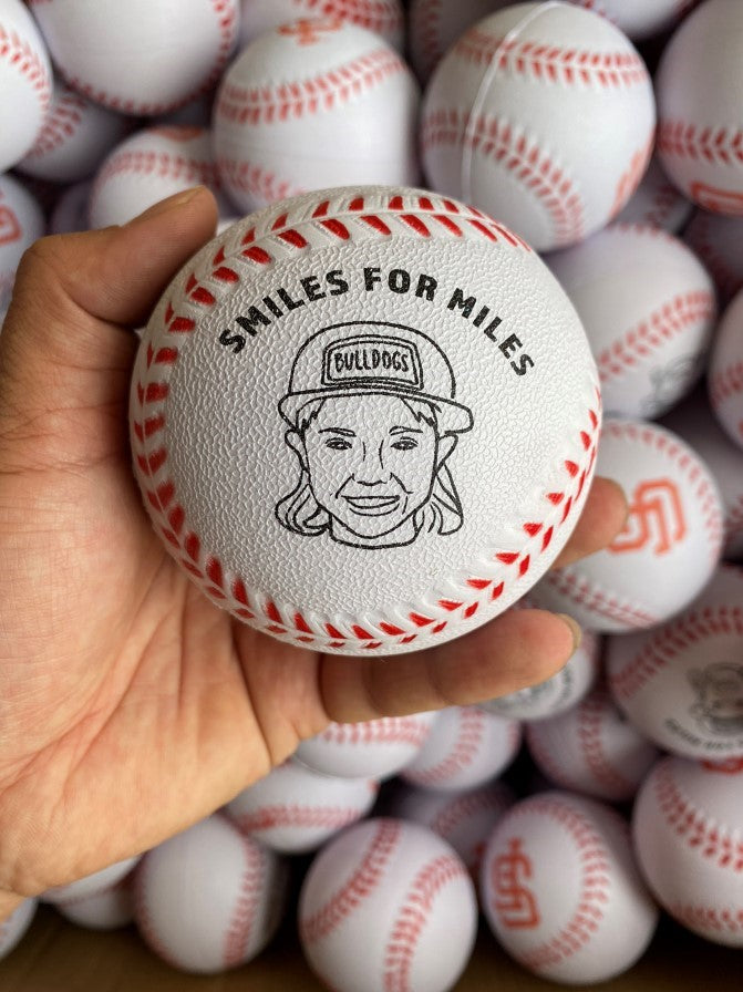 Baseball Stress Balls with Single Color Imprint - WEN